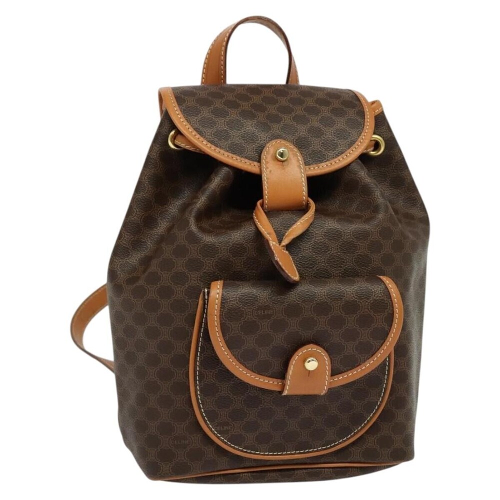 Celine Vintage Macadam Canvas and Leather